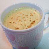 バリスタで　美的☆金胡麻緑茶カプチーノ
